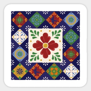 Mexican Talavera Floral Pattern by Akbaly Sticker